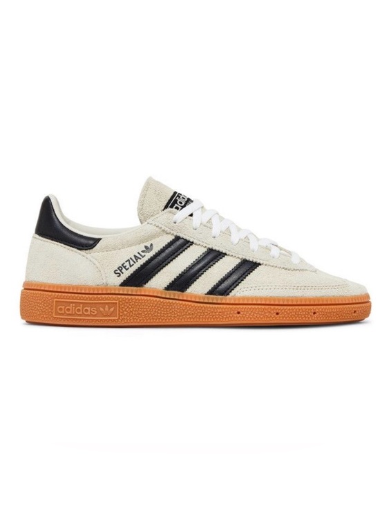 adidas Shoes - adidas Spezial Suede Sneaker in Off-White and Black with Gum Sole